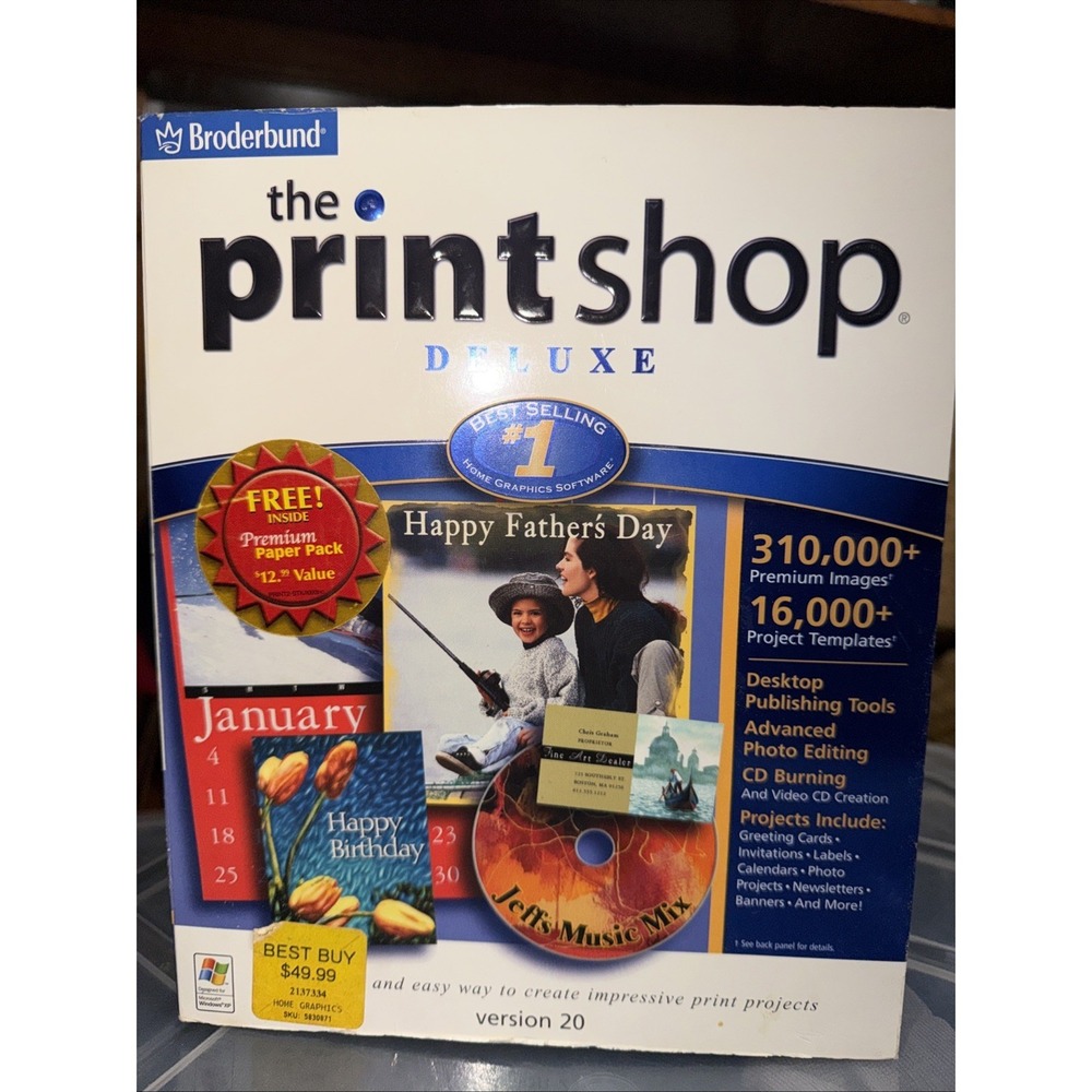 The Print Shop Deluxe Version 20 Brøderbund In Box
